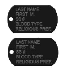 Dog Tags (set van 2) Black